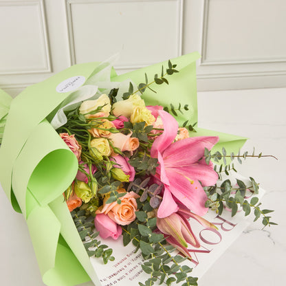 Ramo Lirio y mix de  rosas