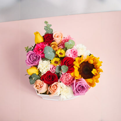 Box Girasoles y Rosas Mixtas