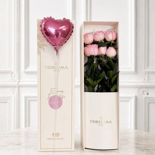 Caja de 6 Rosas Inglesas