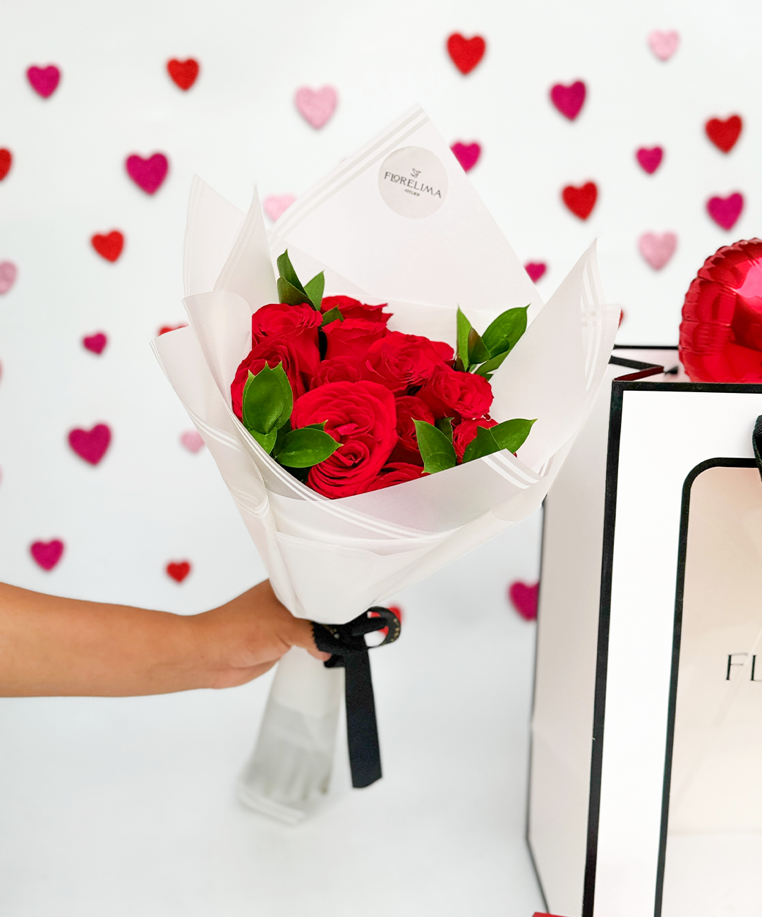 Ramo 12 Rosas Premium – Florelima Atelier