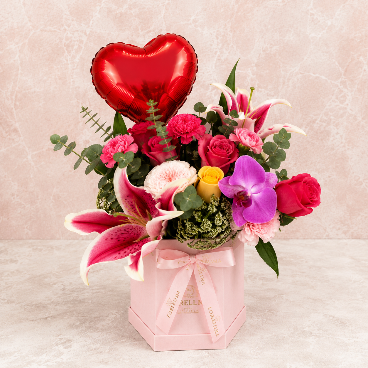 Box Lirio y Orquídea - San Valentín